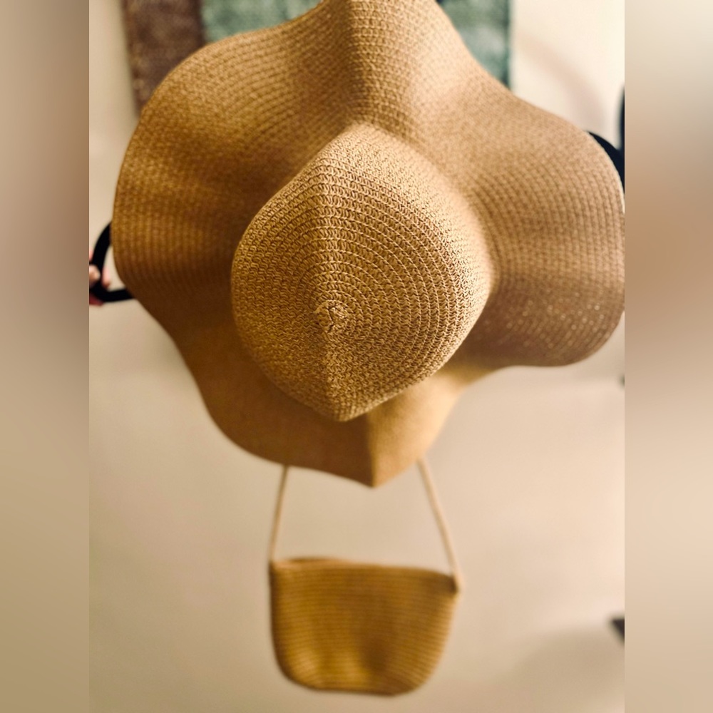 Straw Hat and purse